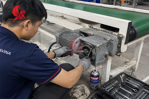Bảo trì motor giảm tốc và hệ truyền động băng tải định kỳ - dịch vụ hậu mãi Sukavina Cách Tính Công Suất Motor Băng Tải 3.jpg (226 KB)