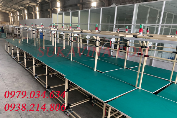 Bàn ống thép bọc nhựa công nghiệp 