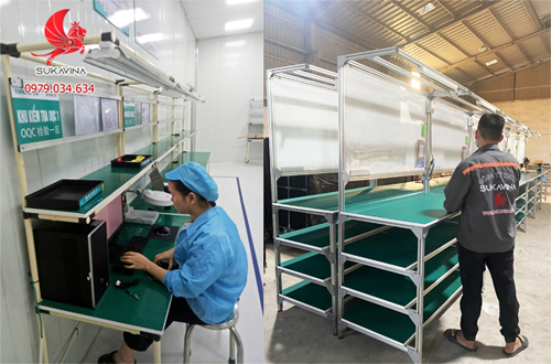 Bàn thao tác công nhân Sukavina- Tiết kiệm chi phí, tăng hiệu suất làm việc cho doanh nghiệp