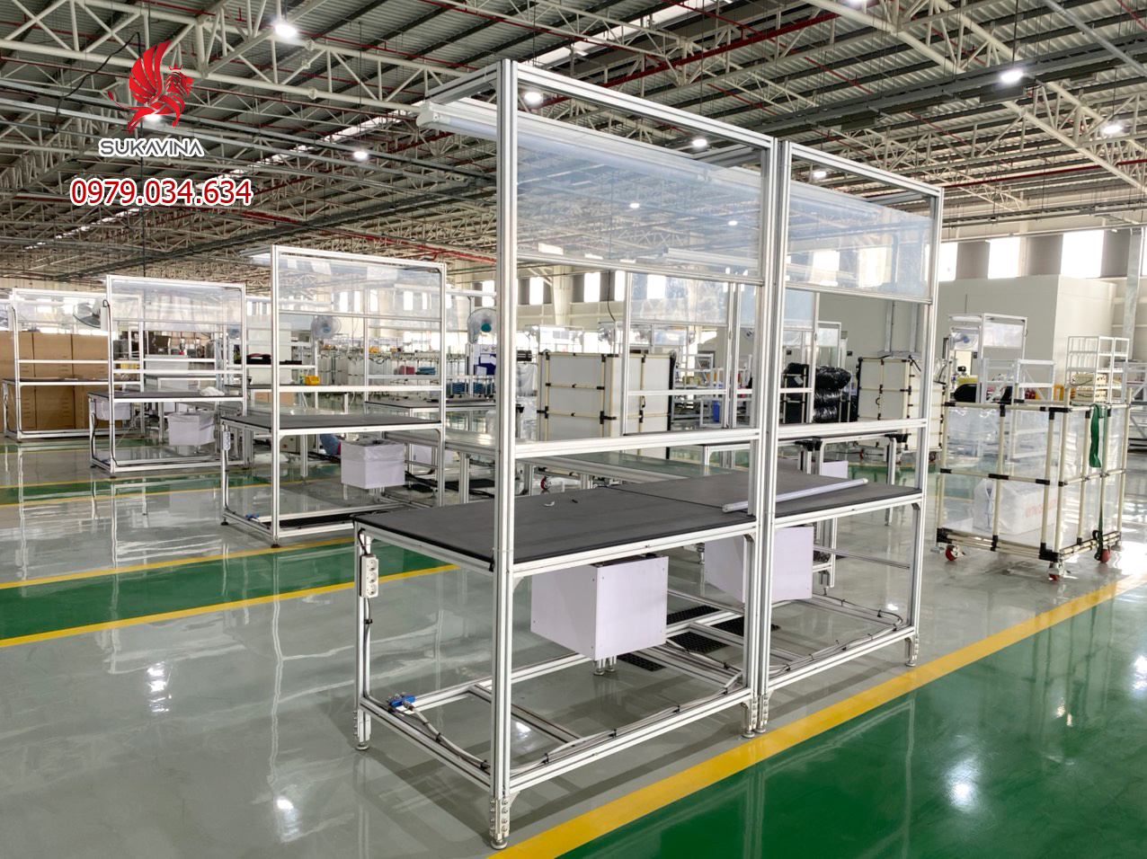 Bàn Thao Tác Khung Nhôm Định Hình