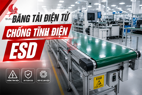 Băng Tải Điện Tử Chống Tĩnh Điện ESD – Tiêu Chuẩn & Ứng Dụng