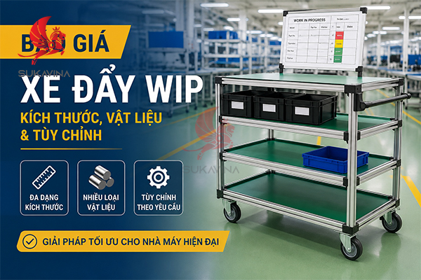 Báo Giá Xe đẩy WIP 2026 – Kích Thước, Vật Liệu & Tùy Chỉnh