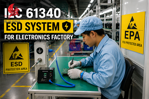 IEC 61340 Là Gì? Hướng Dẫn Xây Dựng Hệ Thống ESD Cho Nhà Máy Điện Tử