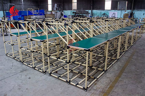 ỐNG THÉP BỌC NHỰA LẮP RÁP BÀN THAO TÁC 