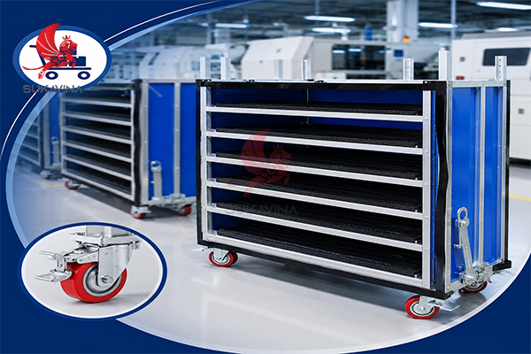 Thiết Kế Xe Đẩy Linh Kiện Cho Nhà Máy Điện Tử – Giải Pháp Tối Ưu