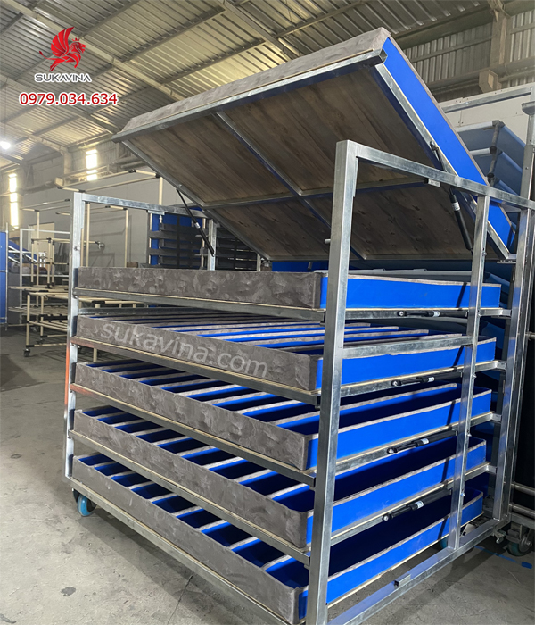 Xe đẩy đựng linh kiện chống tĩnh điện - Xe đẩy trolley công nghiệp