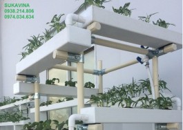Giàn Rau Thủy Canh Bằng Ống Thép Bọc Nhựa